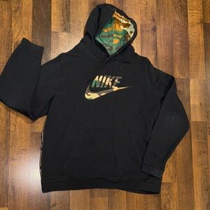 Nike Black and Camouflage Men's Hoodie Men’s Size XXL